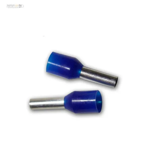 Aderendhülsen blau, für 2,5mm² Kabel, Schaft isoliert, blaue Aderendhülse 500