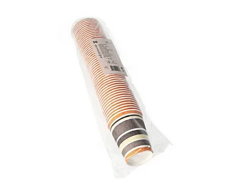 Trinkbecher Papstar To Go, Einweg, 0,25 l, Ø 90 x H 92 mm, FSC®-zertifiziert, Pappe, farbig, 50 Stück 189704
