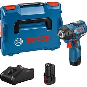 Bosch Professional 06019E0103 Akku-Drehschlagschrauber 12V - Akkuschrauber mit bürstenloser EC-Motorentechnologie für 100% längere Lebensdauer, 115 Nm Drehmoment und LED-Ringlicht für optimale Sicht.
