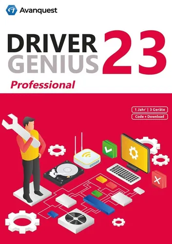 Produktbild Driver Genius 23 Professional 3 Geräte 1 Jahr (Download) ESD-Key per eMail (NEU)