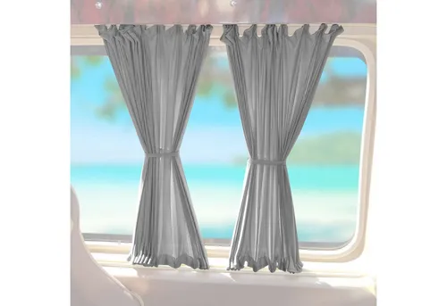 OMAC Sonnenschutz MAß Gardinen Vorhänge für VW T4 1990-2003 - Praktische Vorhänge für VW T4 (1990-2003) mit kurzem Radstand. Sie bieten optimalen Schutz vor Sonne und Wind. Einfach zu montieren und platzsparend. Ideal für mehr Privatsphäre auf Reisen.