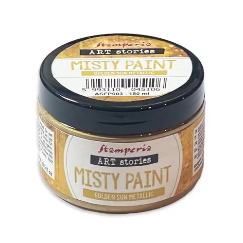 Stamperia ASFP003 Misty Paint, Golden Sun, 150ml, 18 Count