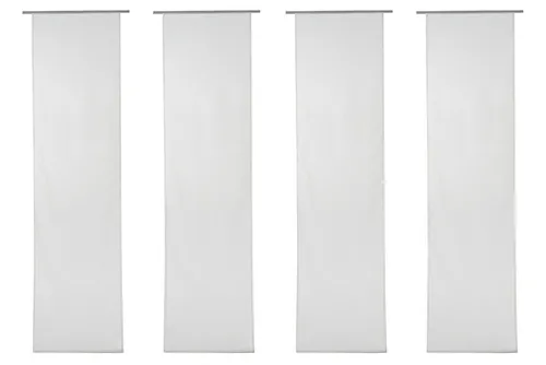 Home4You Vorhang grau|silberfarben - Eleganter Vorhang in Grau und Silber, aus 100 % Polyester. Ideal für stilvolle Fensterdekoration. Lieferung inklusive 4 Flächenvorhängen und Aufhängetechnik.