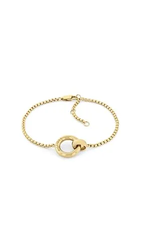 TOMMY HILFIGER 2780947 Damen Armband - Elegantes Goldfarbenes Armband aus Edelstahl, 17cm mit 3cm Verlängerung, ideal für jeden Anlass und perfekt kombinierbar.