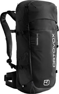 Ortovox Traverse 28 S Black Raven - Alpin Rucksack - Alpin-Rucksack für Tages- und Mehrtagestouren, mit belüftetem Comfort Contact Back System für hohen Tragekomfort und 72% recyceltem Material für Nachhaltigkeit.
