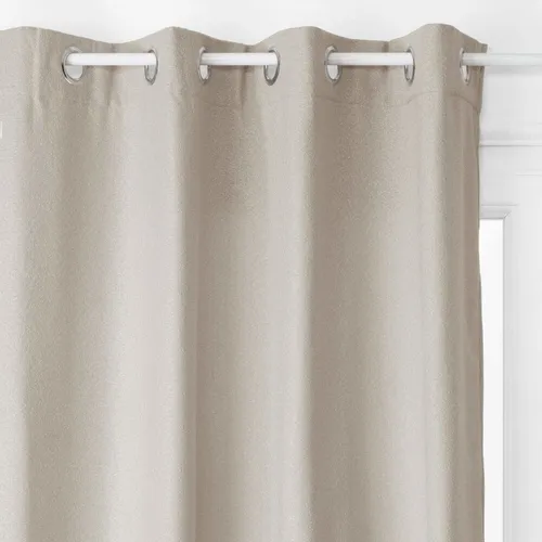 Ösenvorhang grau 140 x 260 cm – Dekoschal für Wohnzimmer - Eleganter Ösenschal mit praktischer Aufhängung, ideal für stilvolle Fensterdekoration. Hergestellt aus hochwertigem Polyester für langlebige Nutzung.