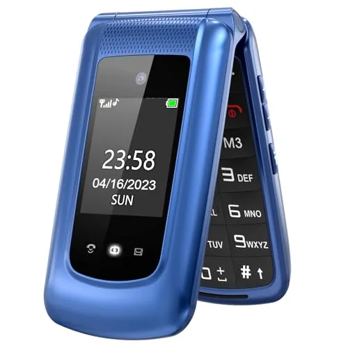 uleway GSM Seniorenhandy Klapphandy - Seniorenhandy mit Großtasten und Notruffunktion: 2.4 Zoll Display, hohe Lautstärke und 5 SOS-Anrufnummern für schnelle Hilfe. Ideal für ältere Menschen, sicher und einfach zu bedienen.