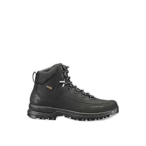 GARMONT Chrono Gtx Schuhe Herren schwarz 44.5 - Wasserdichte Wanderschuhe aus 1,8 mm geöltem Nubukleder, ideal für Trekkingtouren. Mit GORE-TEX® Membran für besten Schutz und Komfort bei jedem Wetter.