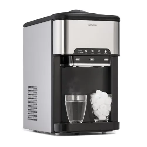 Klarstein Eiswürfelmaschine - Schnelle Mini Eismaschine für Zuhause und Camping, produziert bis zu 20 kg Eis in 24 Stunden und selbstreinigend für höchste Hygiene