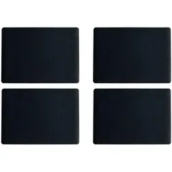 ASA LEATHER 4er Set Untersetzer, schwarz