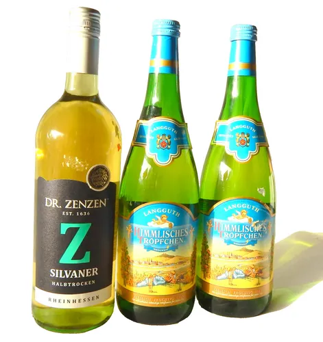 Flaschen Wein Paket – 2x Himmlisches Tröpfchen lieblich + 1x Silvaner halbtroc 3