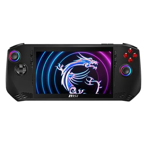 MSI Claw A1M Tragbare Konsole - Konsolen mit Full HD Touchscreen, 120 Hz Bildwiederholrate und leistungsstarkem Intel Core Ultra 7 für Gaming und Multimedia on-the-go.