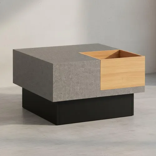 Moderner Couchtisch 65x65 cm in Grau