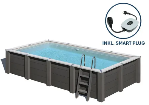 Produktbild GRE Rechteckiger Composite-Pool KPCOR60LT + LED – Komplettset mit 595 x 315 x 126 cm