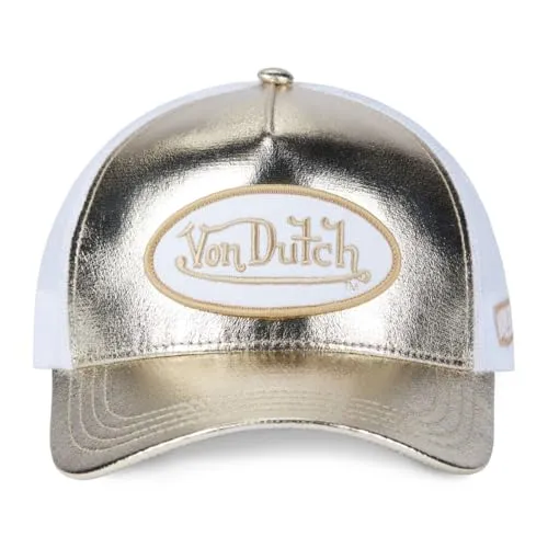 Von Dutch Damen-Kappe Trucker Original Weiß/Gold One Size in gold von Von Dutch