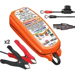 Tecmate OptiMate DC-Duo Ladegerät - Fahrzeugbatterie-Ladegeräte: Ideal für 12V Blei-Säure- und LFP-Lithium-Batterien, netzunabhängig und sicher mit Langzeitwartungsmodus für verlängerte Lebensdauer.