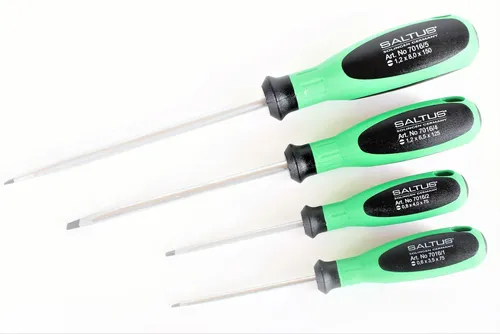 SALTUS Schlitz Schraubendreher Satz 4 teilig Schraubenzieher Set Werkstatt 7016