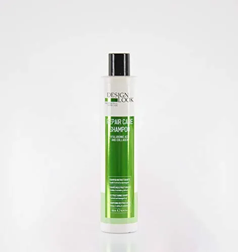 DESIGN LOOK Restrukturierendes Shampoo, Hyaluronsäure und Kollagen Repair Care 300 ml, Schwarz, Standard