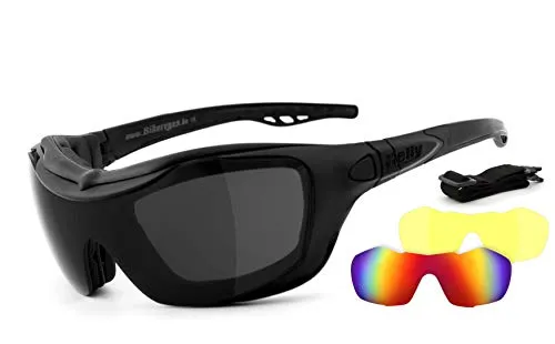 HELLY® - No.1 Bikereyes® Motorradbrille - Multifunktionsbrille für Biker mit beschlagfreien HLT Sicherheitsgläsern, wechselbaren Gläsern für Tag & Nacht und optimalem Windschutz – ideal für ungetrübtes Fahrvergnügen.