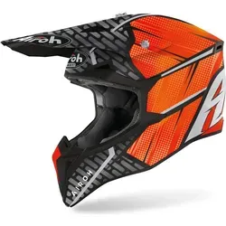 Airoh Wraap Idol Motocross Helm, orange matt, S (55/56) - Leichter und sicherer Motocross Helm für junge Fahrer. Mit hypoallergenem Innenfutter und innovativem EPS-Doppelsystem für höchsten Komfort und Schutz. Ideal für jedes Gelände!