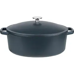 GSW Gusseisen Kochtopf 30x24 cm – Induktion & Spülmaschinenfest - Hochwertiger Gusseisen Schmortopf mit 7 l Fassungsvermögen. Ideal für Induktionsherde und backofenfest bis 240 °C. Perfekt für schmackhafte Gerichte und einfache Reinigung.