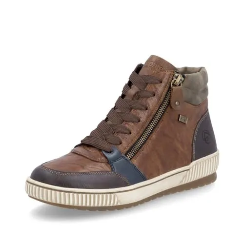Remonte Damen High-Top Sneaker D0778 - Wanderschuhe mit wasserabweisender remonteTEX-Membran für optimalen Nässeschutz und Atmungsaktivität, ideal für aktive Frauen.