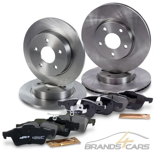 ATEC BREMSSCHEIBEN+BREMSBELÄGE BREMSKLÖTZE VORNE+HINTEN FÜR FORD FOCUS 2 1.4-2.0