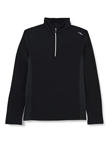 CMP MAN Sweat Jacke nero-bianco (74UH) 56 - Funktionsjacke für Herren, ideal zum Skifahren. Hergestellt aus umweltfreundlichem Oeko-Tex Fleece-Jacquard mit hervorragender Wärmeisolierung und Bewegungsfreiheit.