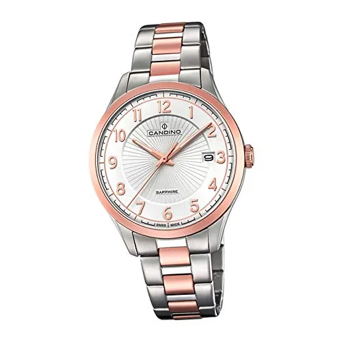 Candino Armbanduhr Herren C4609/1 Elegant Analog Edelstahl Uhr roségold D2UC4609/1 EIN Geschenk zu Weihnachten, Geburtstag, Valentinstag für den Mann