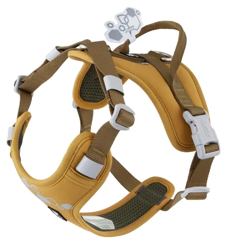 HURTTA Weekend Warrior Geschirr II ECO desert (braun) 40-50 cm - Hochwertiges Hunde-Geschirr in braun mit umweltfreundlichen Materialien, ideal für aktive Hunde. Verfügbar für Halsumfang 20-35 cm und Brustumfang 37-50 cm.