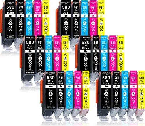 30er Pack Druckerpatronen 580 581 XXL kompatibel mit Canon TS705