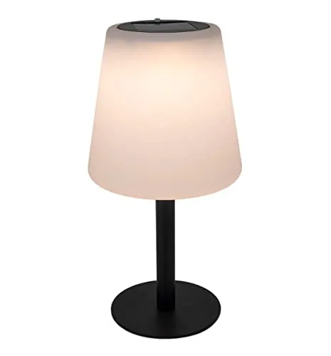 Spetebo LED Solar Tischleuchte - 30 x 15 cm - Deko Lampe warm weiß für Innen und Außen - Beleuchtung für Garten Balkon Terrasse Fensterbank Dekoleuchte Outdoor Indoor