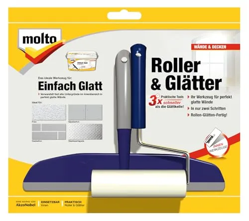 Molto Einfach Glatt Roller & Glätter - Percussion Werkzeug für perfekte Oberflächen, ideal für schnelle und einfache Anwendungen im Innenbereich.