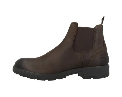 Dockers by Gerli Herren Leder Chelsea Boots Braun EU 44 - Herren-Stiefel aus hochwertigem Fettleder mit komfortablem Textilfutter für optimalen Tragekomfort.