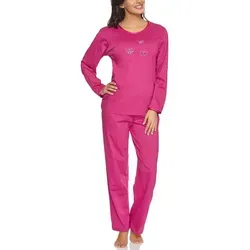Merry Style Schlafanzug Damen Langarm Schlafanzug 91LW1 rosa M