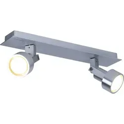 LED Deckenleuchte, Chrom, verstellbare Spots, L 34 cm