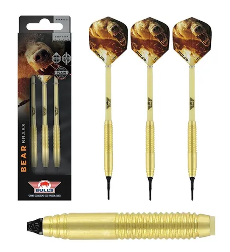 Bull's Darts - Bear Brass 18g (Softdart) 3 Dartpfeile NEU