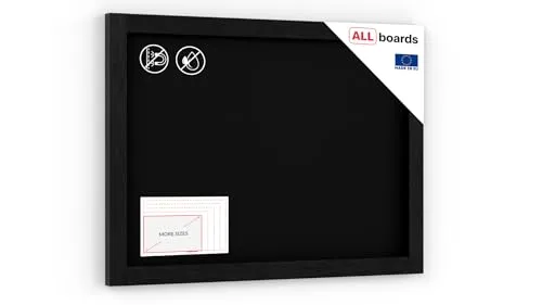 ALLboards Kreidetafel 70x50cm mit Holzrahmen - Hochwertige, kratzfeste Oberfläche aus HDF-Faserplatte, ideal für Gastronomie. Leichter, eleganter Holzrahmen und einfach zu montieren. Perfekt für kreative Beschriftungen!