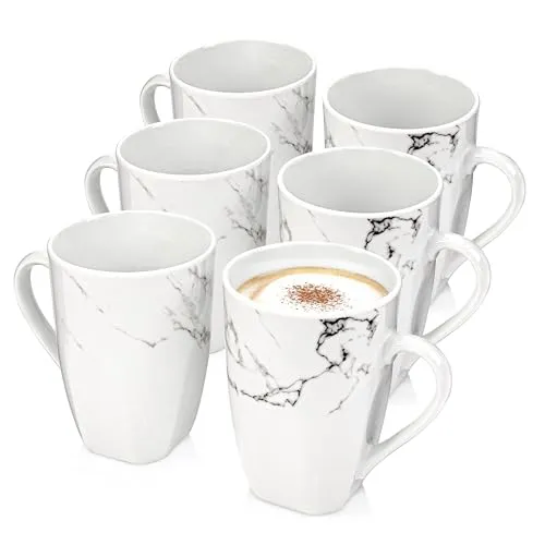 SÄNGER Kaffeetassen Set Bilgola Marmor 6 tlg in weiß von Sänger