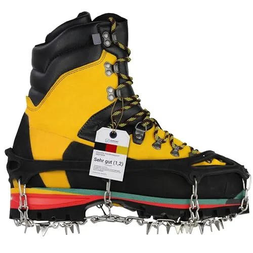 Schuh-Spikes für Schnee und Glatteis - Edelstahl Steigeisen Grödel (Size L) - Schuhgrödel, Steigeisen & Spikes mit rostfreien Edelstahl-Zähnen für maximalen Halt auf Eis und Schnee – ideal für Outdoor-Abenteuer in jeder Jahreszeit.