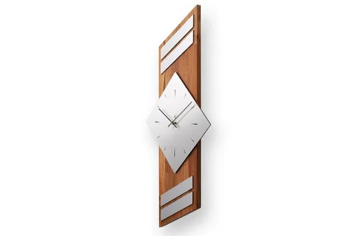 Kreative Feder Wanduhr Designer-Wanduhr aus hochwertigem Massivholz (ohne Ticken, Funk- oder Quarzuhrwerk, elegant, außergewöhnlich, modern)