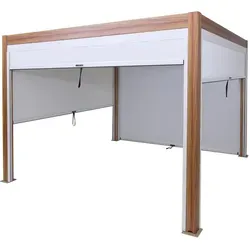 Berlinlodge Pergola, Weiß, Metall, 300x220x300 cm, Sonnen- & Sichtschutz, Pavillons & Pergolas, Pergolas