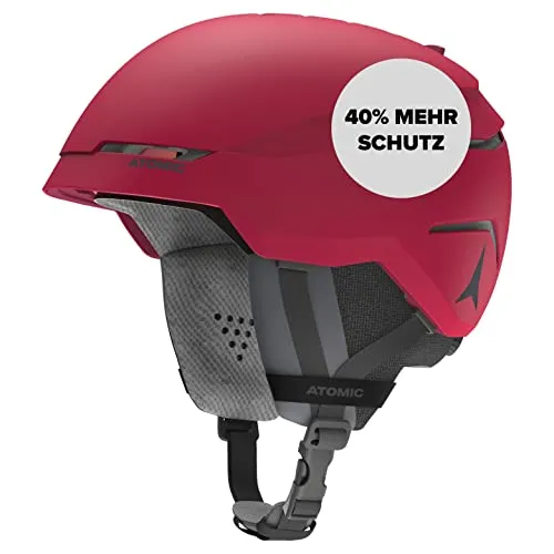 Salomon Atomic Savor AMID Skihelm in Dunkelrot Größe S - Unisex für Erwachsene - 360° Fit System - Überlegener Aufprallschutz - Aircon Belüftungssystem - Kopfumfang 51-55 cm