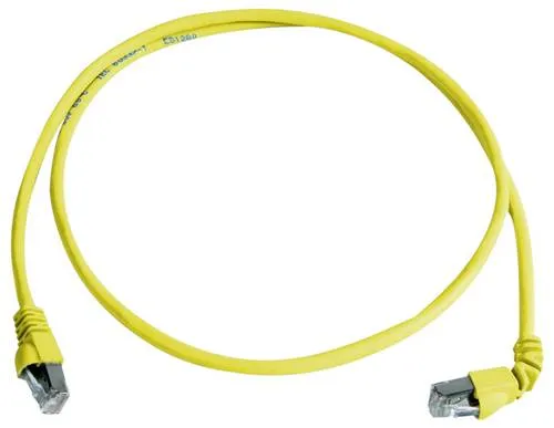 Telegärtner 100008019 RJ45 Patchkabel CAT 6a S/FTP 1.0m Gelb Flammwidrig, mit Knickschutztülle 1St.