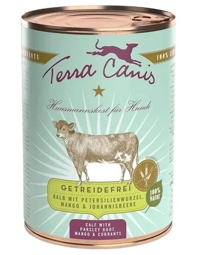 Terra Canis Grain Free Kalbfleisch Mit Wurzel Von Petersilie, Mango E Ribes 400