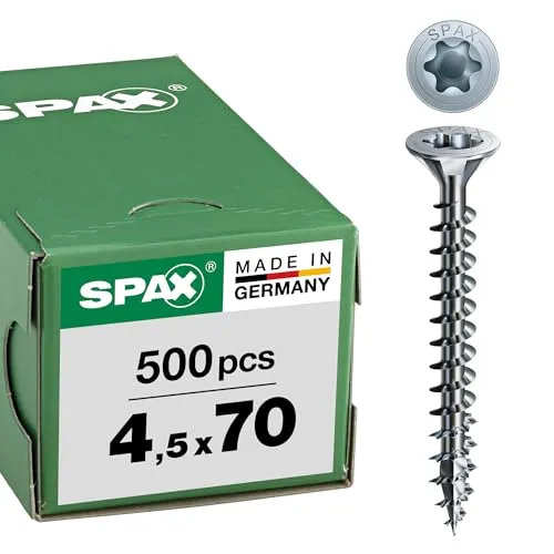 Universalschraube Senkkopf Stahl T 20 4,5x70 mm in schwarz von SPAX