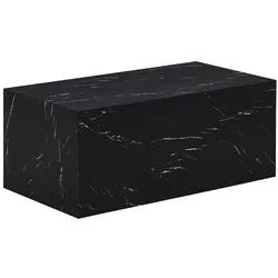 HOME DELUXE Couchtisch Amiri L - Schwarz, 95 x 50 cm - Eleganter Couchtisch in schwarzer Marmoroptik, aus robustem MDF gefertigt, kratzfest und pflegeleicht. Sofort einsatzbereit, ideal für jedes Wohnzimmer!