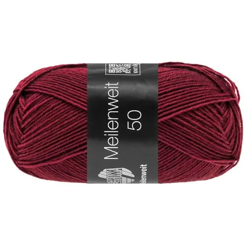 LANA GROSSA Meilenweit 50g | Sockenklassiker, waschmaschinenfest | Handstrickgarn aus 80% Schurwolle & 20% Polyamid | 50g Wolle zum Stricken & Häkeln | 210m Garn FB 1423