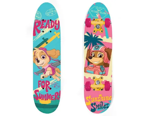 PAW PATROL Kinder-Skateboard – Stabil & rutschfest - Cruiserboards – Ideal für junge Einsteiger, mit rutschfester Oberfläche und trendigem Paw Patrol Design für extra Sicherheit beim Fahren.