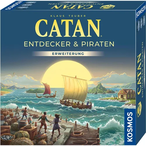 KOSMOS 685164 - CATAN - Entdecker & Piraten Erweiterung - Gesellschaftsspiel für 3-4 Spieler ab 12 Jahren, mit neuen Missionen und strategischem Spielspaß auf abenteuerlichen Reisen zu unbekannten Inseln.